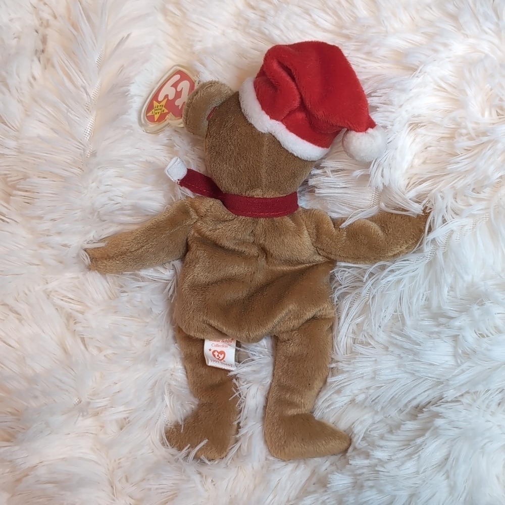 TY Beanie Babies 1997 TEDDY Bear retired vintage stuffed animal toy BD 12-25-96 - Picture 4 of 8
